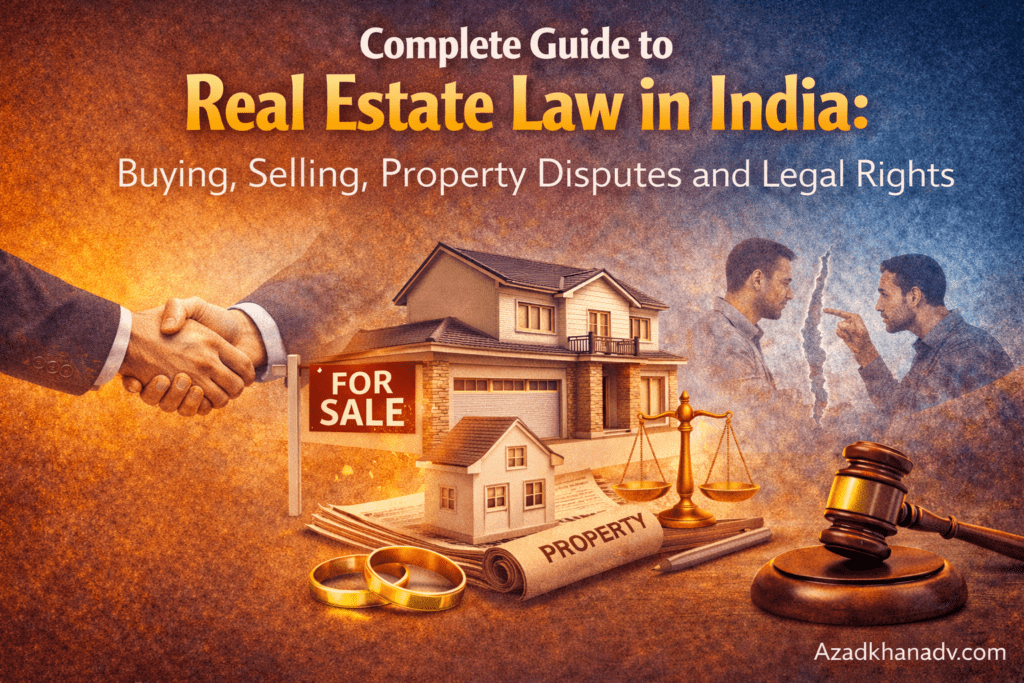 Complete Guide to Real Estate Law in India: Buying, Selling, Property Disputes and Legal Rights
