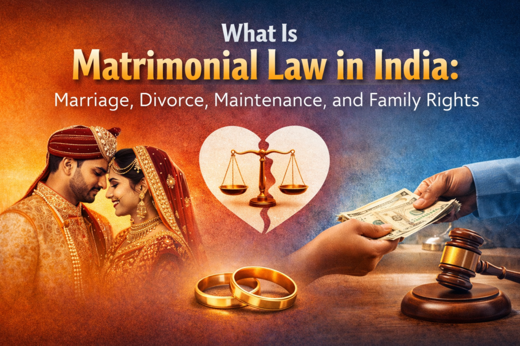 What Is Matrimonial Law in India: Marriage, Divorce, Maintenance, and Family Rights