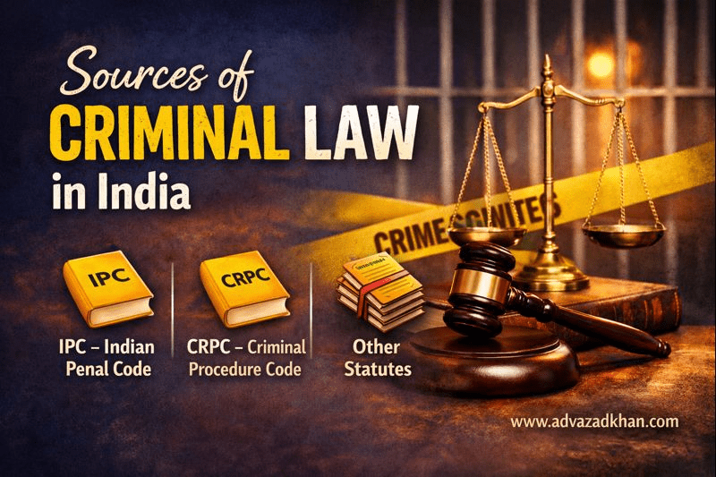 Source of criminal law in india