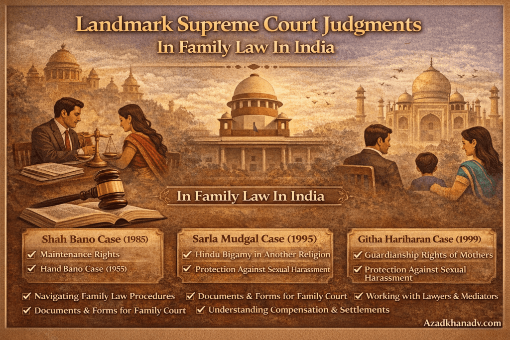 Landmark Supreme Court Judgments In Family Law In India